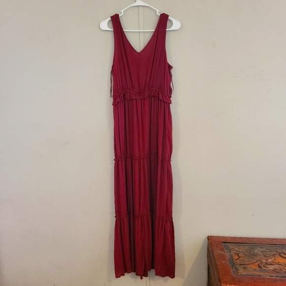 Lucky Brand size Medium maxi dress, wine color, NWOT. 2 for $20 - Picture 5 of 7